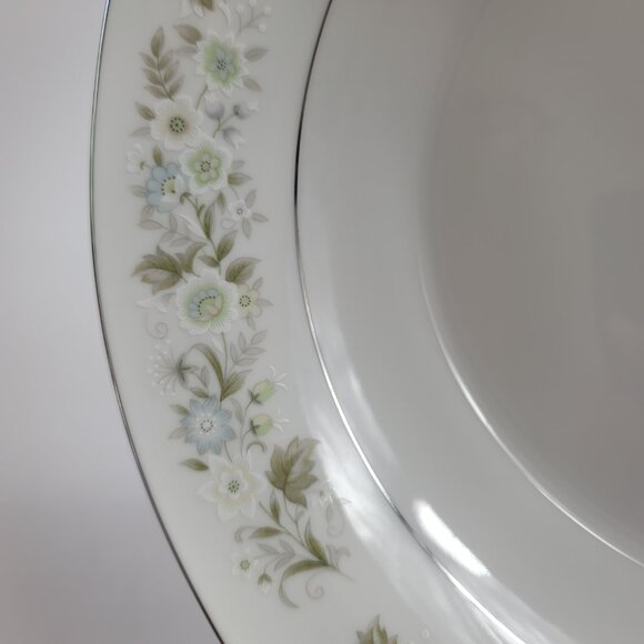 Imperial China Wild Flower Serving Bowl White Green Blue & White Flowers 9 INCH - Picture 10 of 15